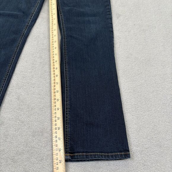 Gap 1969 Real Straight Stretch Jeans Medium Wash Mid Rise Womens Size 29 30x29 - Picture 8 of 10